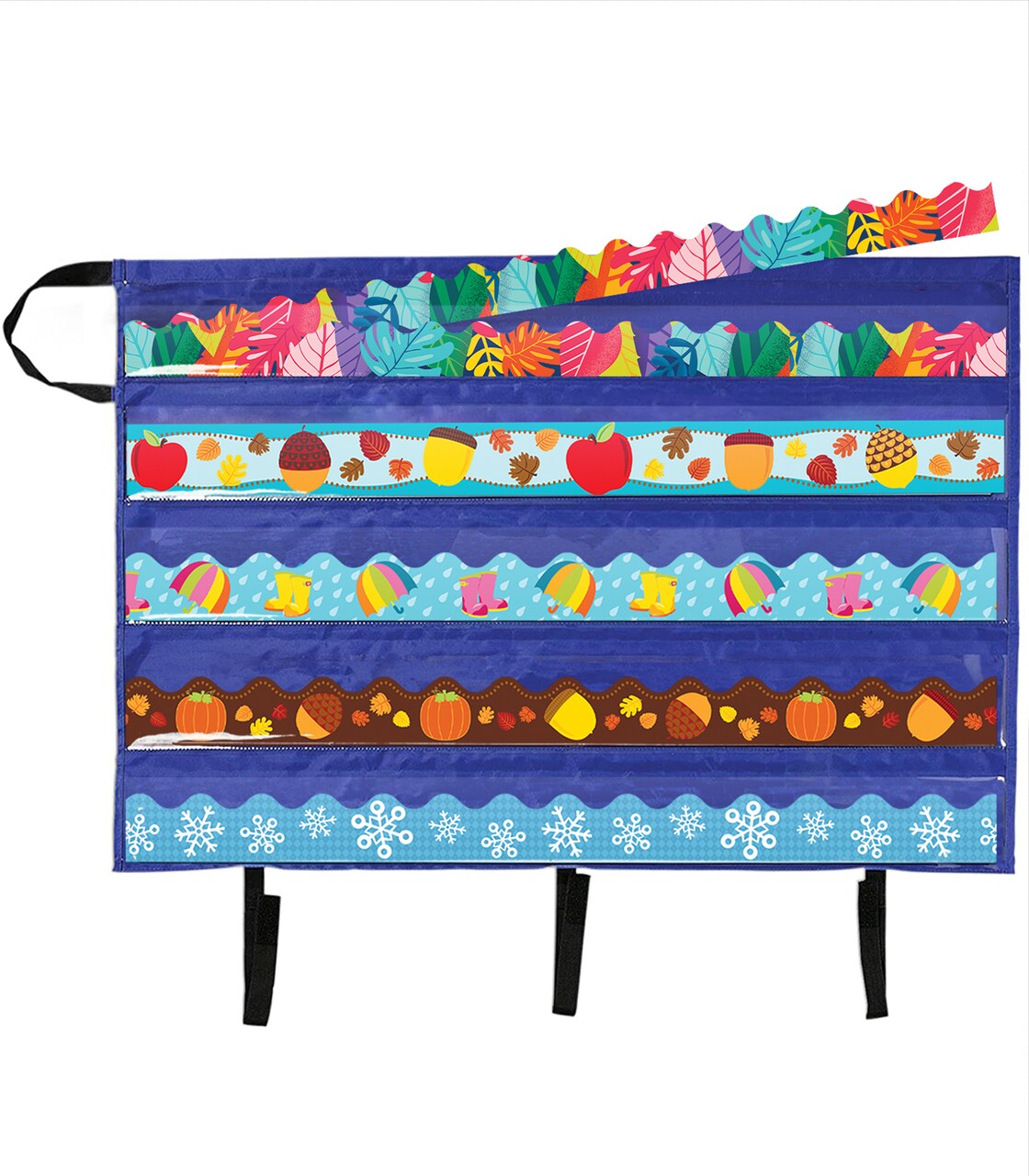 Carson Dellosa Bulletin Board Borders and Craft Storage Pocket Chart, 41" x 24.5" Classroom Decor Organizer, Teacher Supplies for Classroom and Office Organization